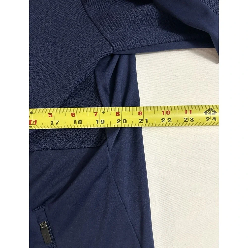 KJUS Men's Performance Quarter Zip Golf Pullover Navy Blue Release‎ Model Large